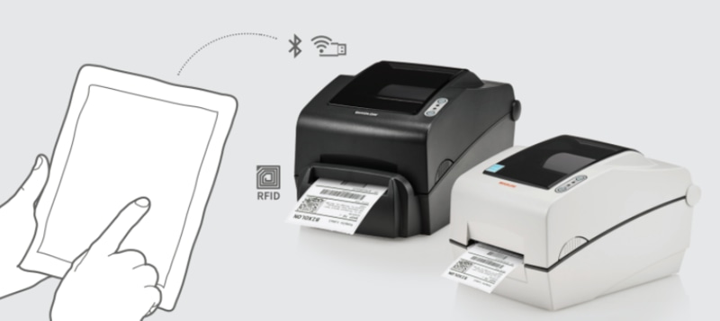 Lắp giấy in mã vạch vào máy in đúng cách