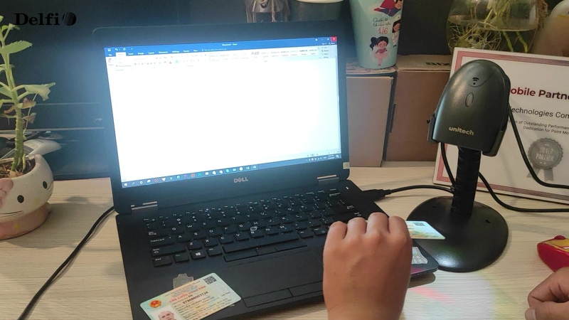 Tiến hành liên kết giữa máy tính và thiết bị đọc mã vạch