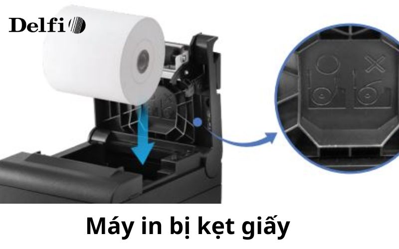 Máy in tem bị kẹt giấy