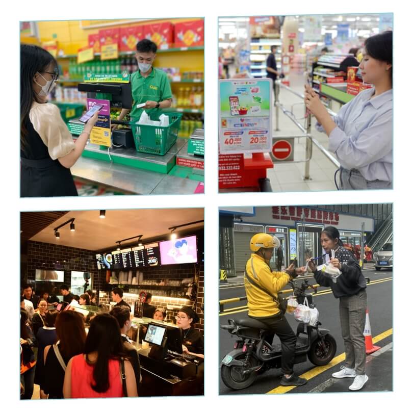 Ứng dụng của thiết bị hiển thị mã thanh toán Rinlink F91